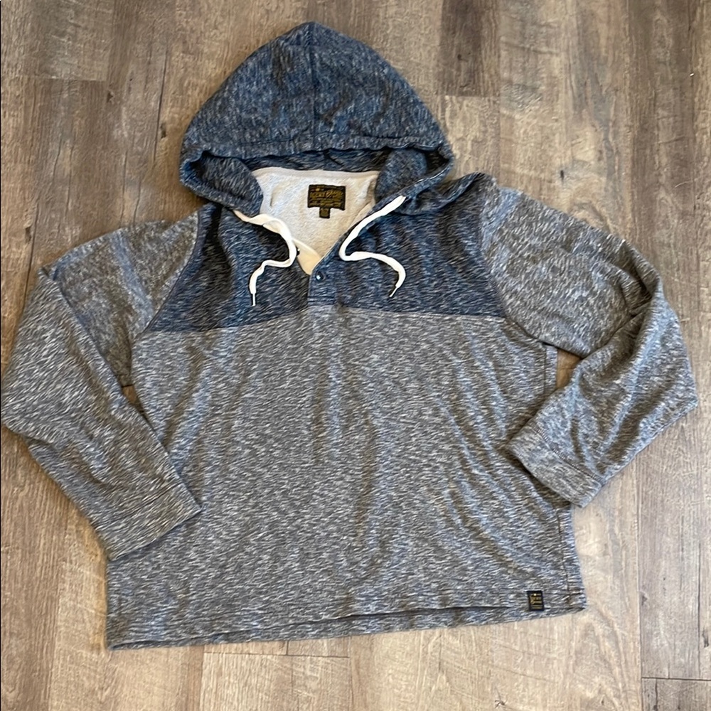 Lucky Brand Two-Tone Gray Hooded Sweatshirt